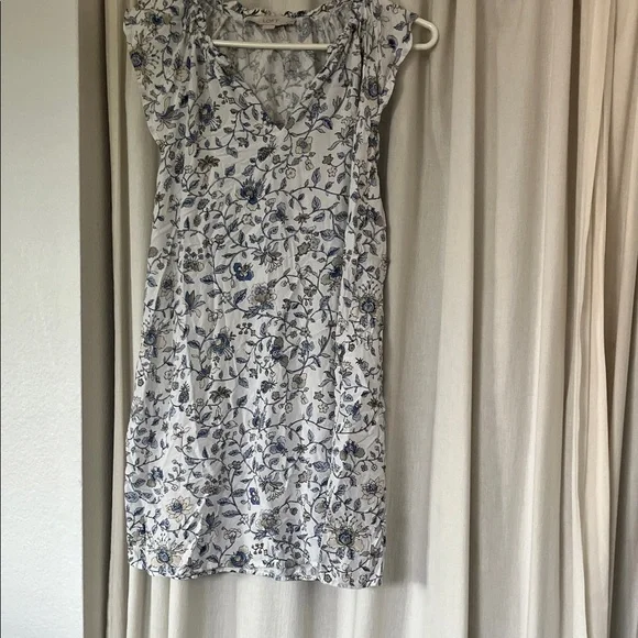LOFT Blue and White Floral Dress - Picture 1 of 1
